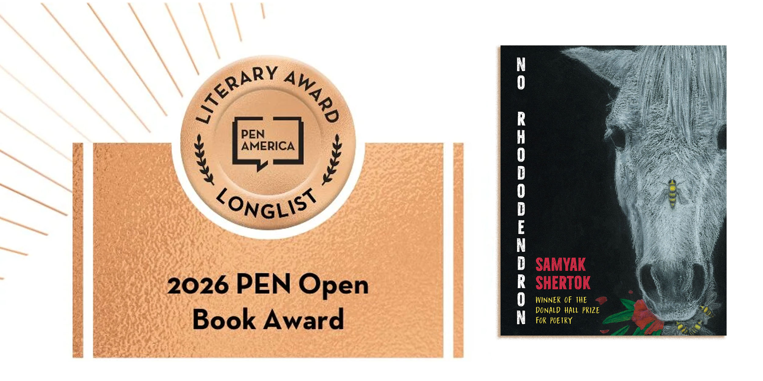 NO RHODODENDRON by Samyak Shertok longlisted for the 2026 PEN Open Book Award